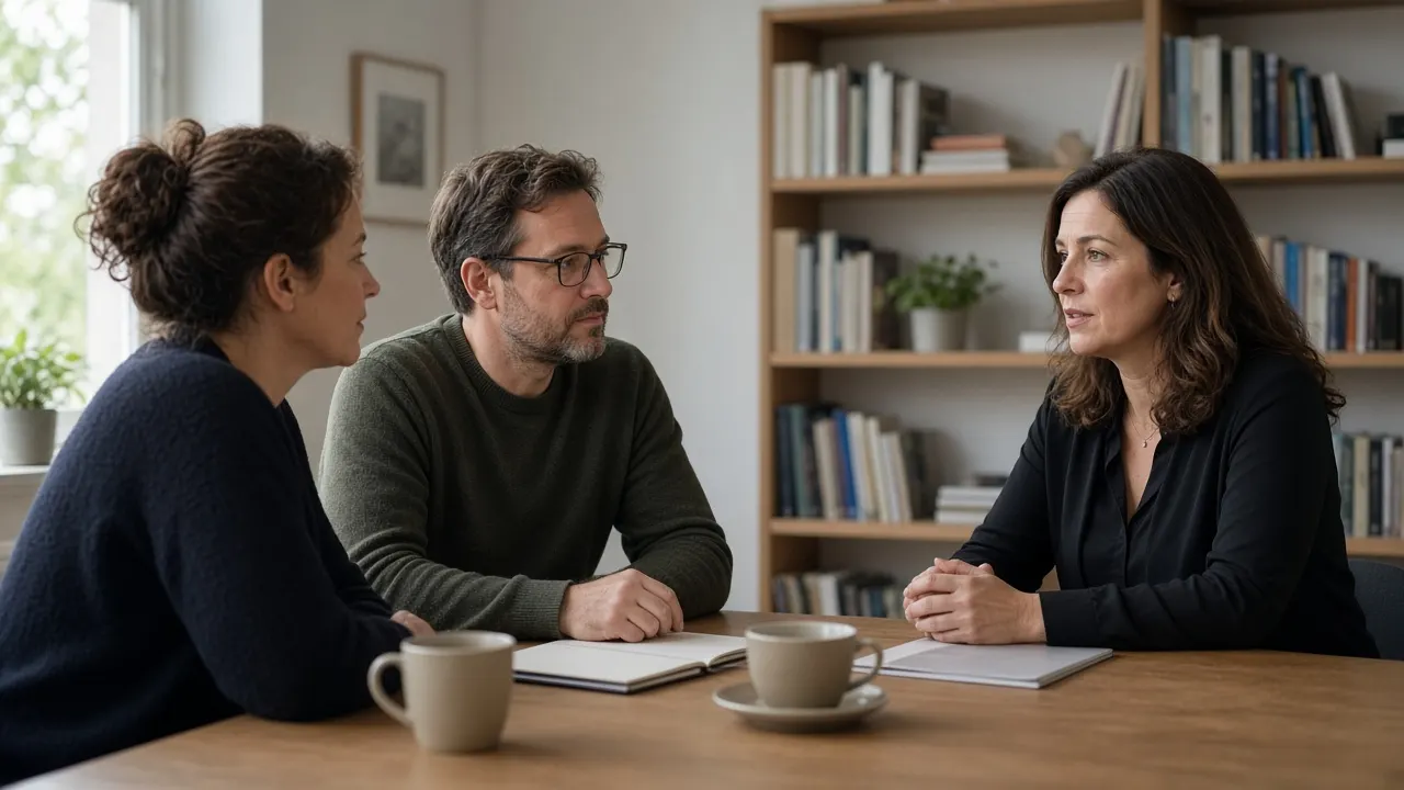 Rustige gesprekstafel in de educatieve praktijk van LeerNL in Utrecht